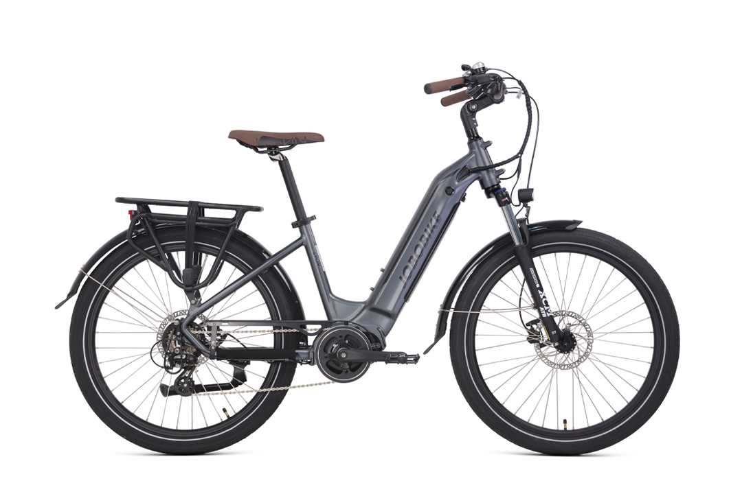 JOBOBIKE Lyon Step-thru Men's City Electric Bike with mid-drive motor