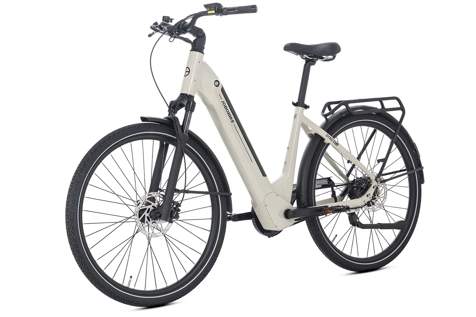 Beige Dyno GT urban e-bike with hydraulic disc brakes