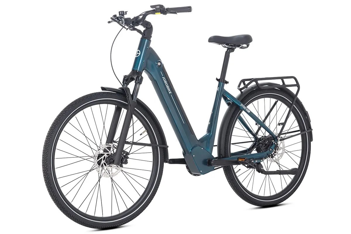 Modern indigo green urban electric bicycle Dyno GT