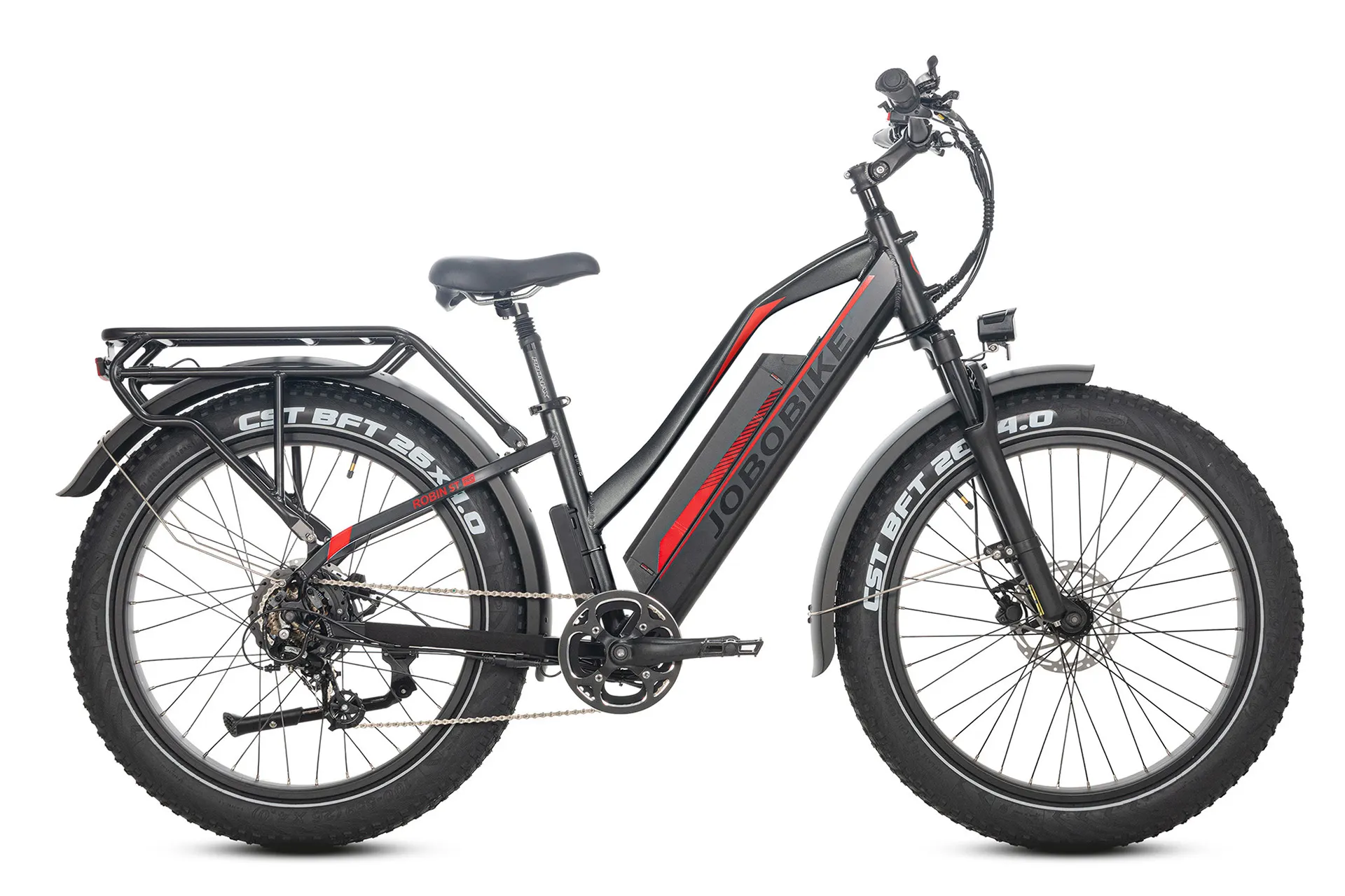 Robin st Pro fatbike e-bike Black-red