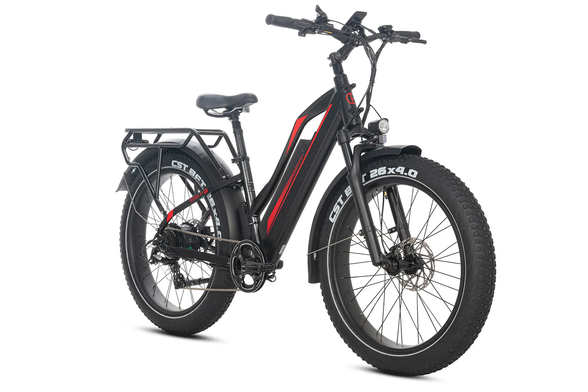 Robin st Pro fatbike e-bike Black-red